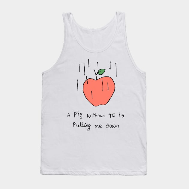 Gravity pulling down apple science funny illustration Tank Top by HAVE SOME FUN